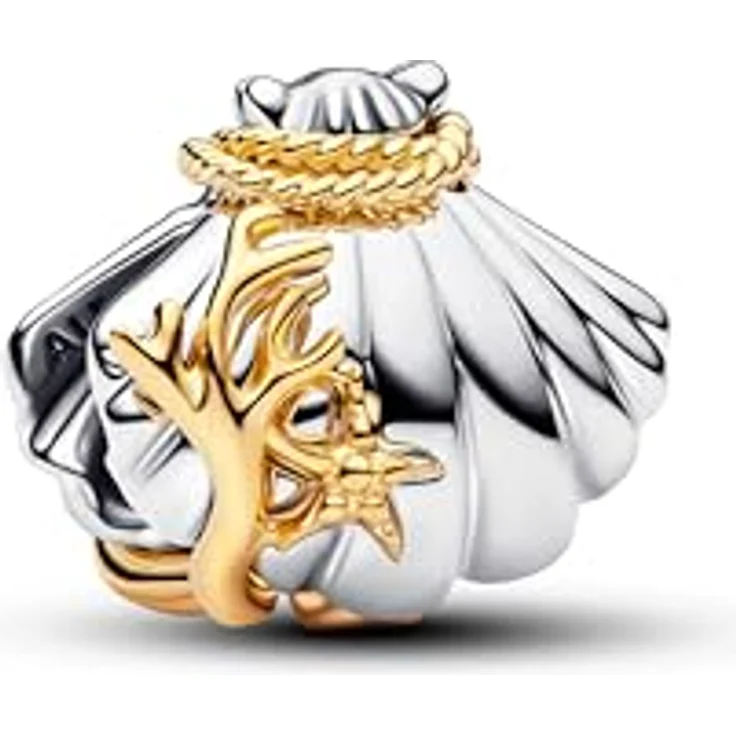 Pandora Charm-Einhänger 764403C01, Vergoldet mit gezüchtetem Diamanten, Disney, Arielle, Bicolor-Design – Bild 1