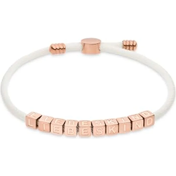 LIEBESKIND BERLIN Bracelet, Elegantes Armband aus poliertem Edelstahl in IP Roségold, verstellbar bis 21 cm, wasserfest & hautfreundlich