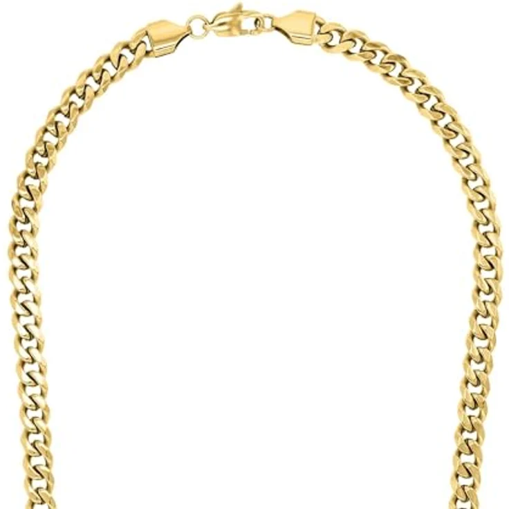 Amor Unisex Halskette Edelstahl, 50 cm, gold, mit Karabiner, in Schmuck Geschenk Box – Bild 3
