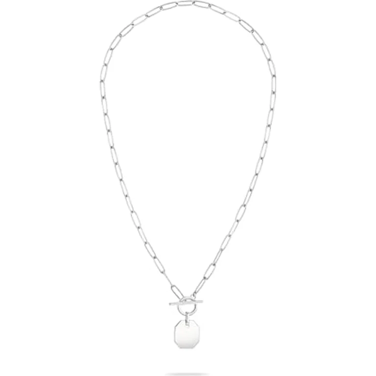 Liebeskind Berlin Halskette LJ-1532-N-45, Edelstahl poliert, 45 cm, Gliederkette mit T-Bar-Verschluss, Silber – Bild 2
