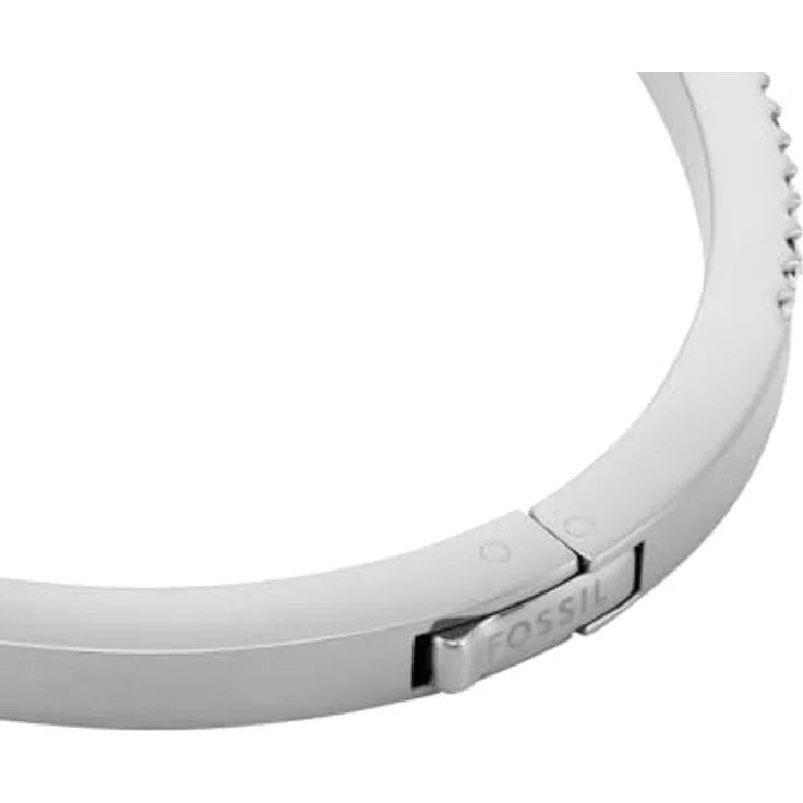 Fossil Ellis Damen Edelstahl Armband, Silberfarben mit Druckknopfverschluss – Bild 4