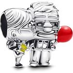 Pandora Charm-Einhänger 793649C01, Disney Carl und Ellie, Sterling Silber mit rotem Ballon und farbiger Emaille