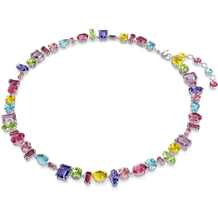Swarovski Gema Halskette, Rhodinierte Damenhalskette mit Strahlenden Kristallen in Boho-Design – Bild 2