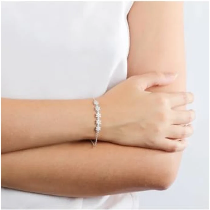 CHRIST Damen-Armband 925er Silber, recycelter Zirkonia, One Size – Bild 2