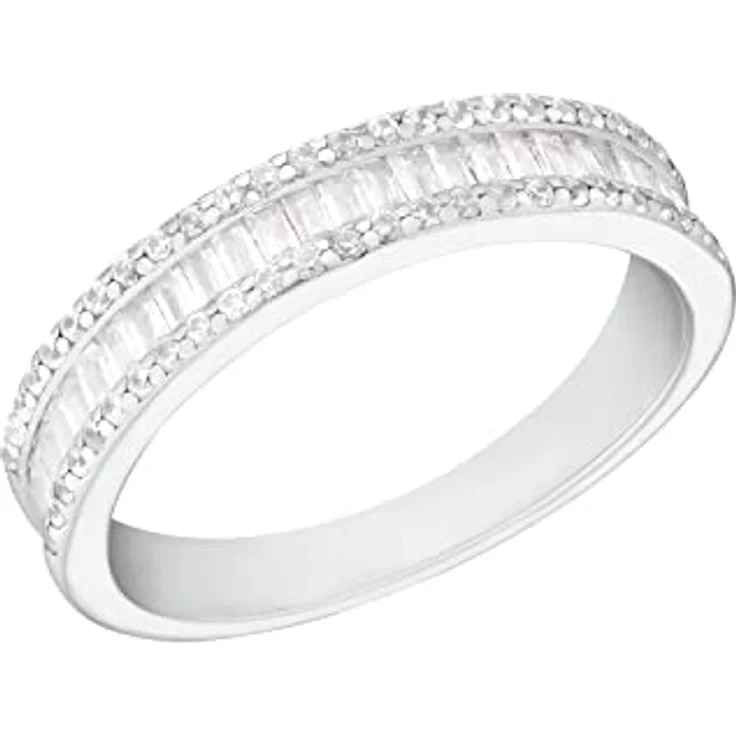 Amor Damenring 925 Sterling Silber mit gravierbarem Zirkonia, hochglanzpoliert, in Schmuck Geschenk Box, 2035622 – Bild 1