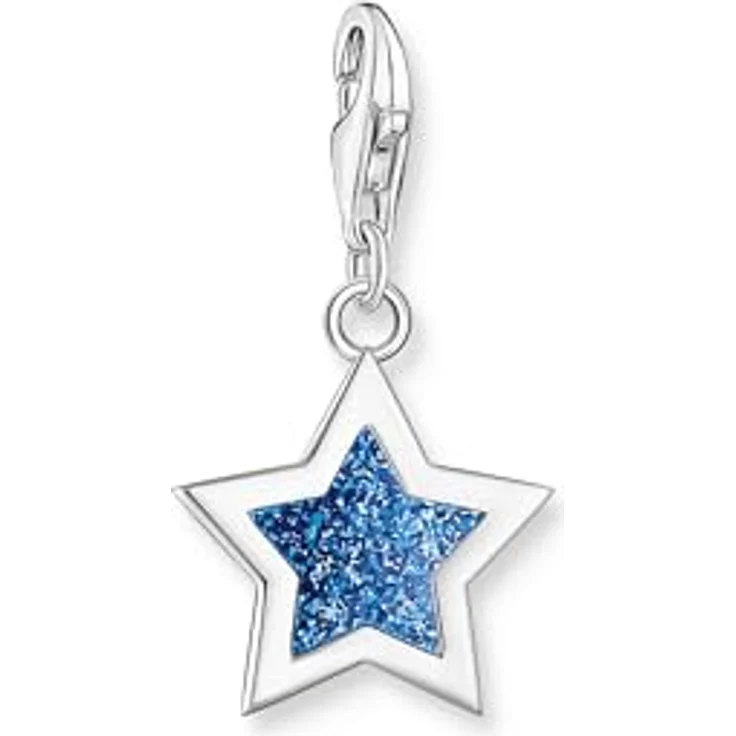 THOMAS SABO Charm-Anhänger Stern, recyceltes 925 Sterlingsilber mit Karabinerhaken, für Bettelarmbänder und Damenketten – Bild 1