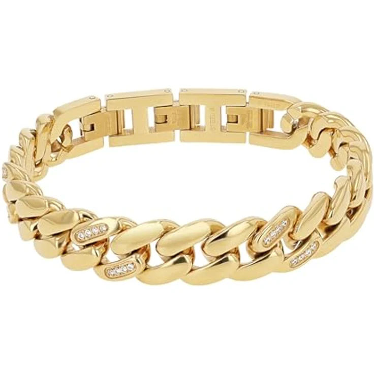 JOOP! Damen Armband Edelstahl mit Zirkonia, Bicolor, 19+3 cm, Klappverschluss, inklusive Geschenkbox – Bild 1