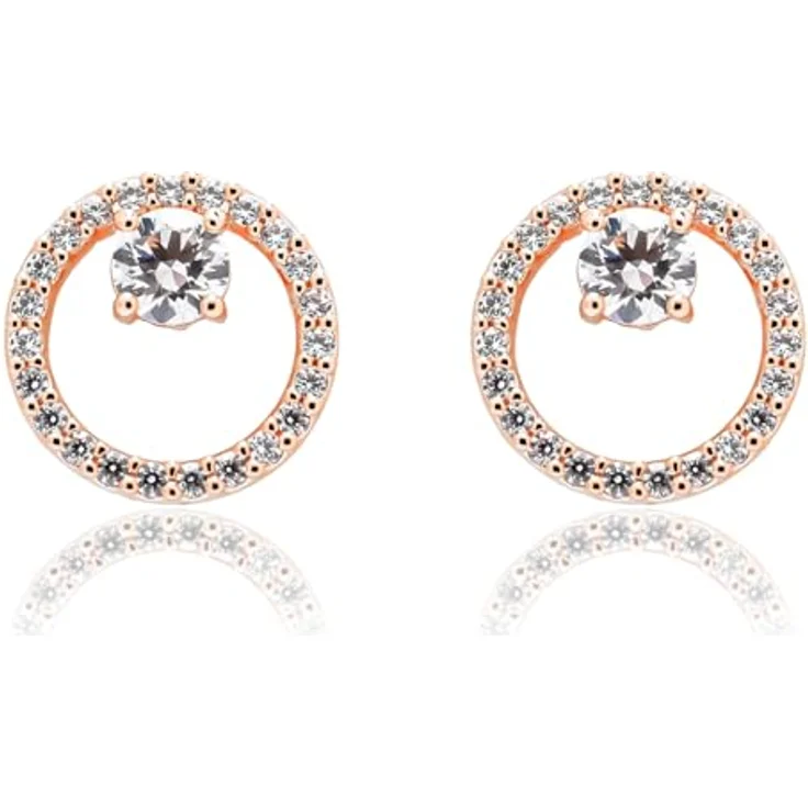 Swarovski Ohrstecker Constella Pavé 5692263, vergoldete Metall-Ohrstecker mit weißen Swarovski-Kristallen

 – Bild 1