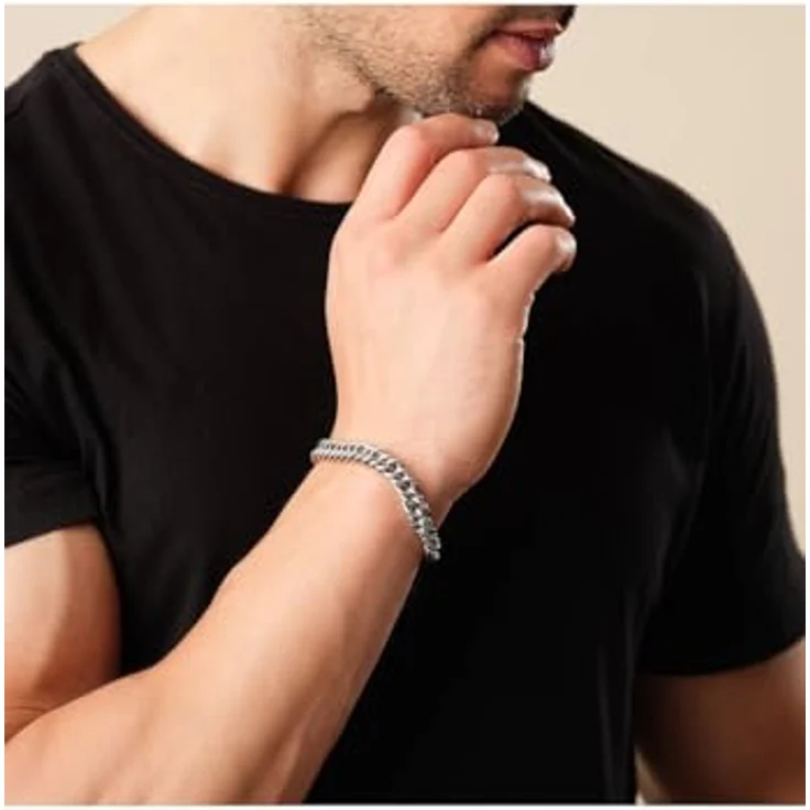 FAVS Herren-Armband Edelstahl, One Size, zeitloses Design – Bild 4