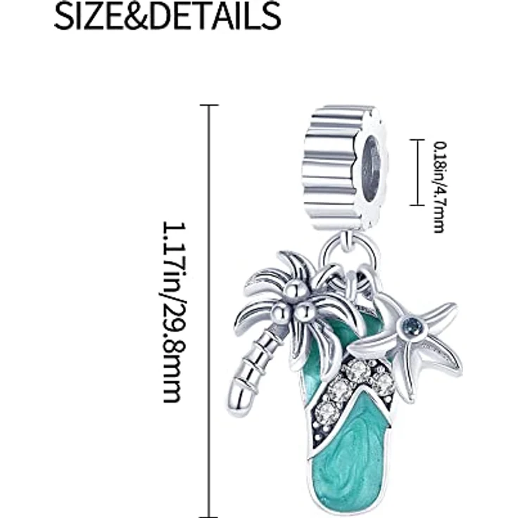 Pandach Charm Anhänger für Armband und Halskette, 925 Sterling Silber mit Zirkonia-Steinen, passend für europäische Armbänder, ideal als Geschenk für Frauen und Mädchen – Bild 5