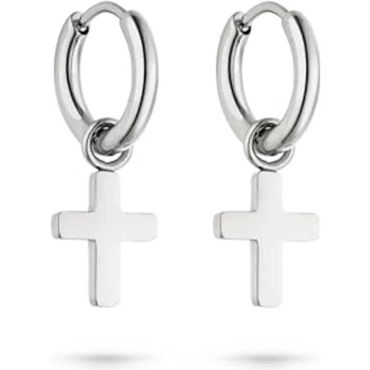s.Oliver Creolen Ohrringe, elegante runde Ohrringe aus poliertem Edelstahl, silber, wasserfest & hautfreundlich, 22 mm – Bild 1
