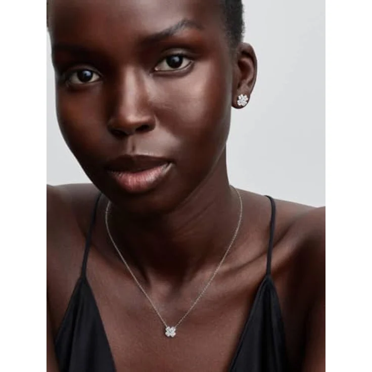 Pandora Ohrhänger Kleeblatt, 925 Sterling Silber mit herzförmigen Cubic Zirkonia, Damen Schmuck, Glückssymbol, 294500C01 – Bild 4