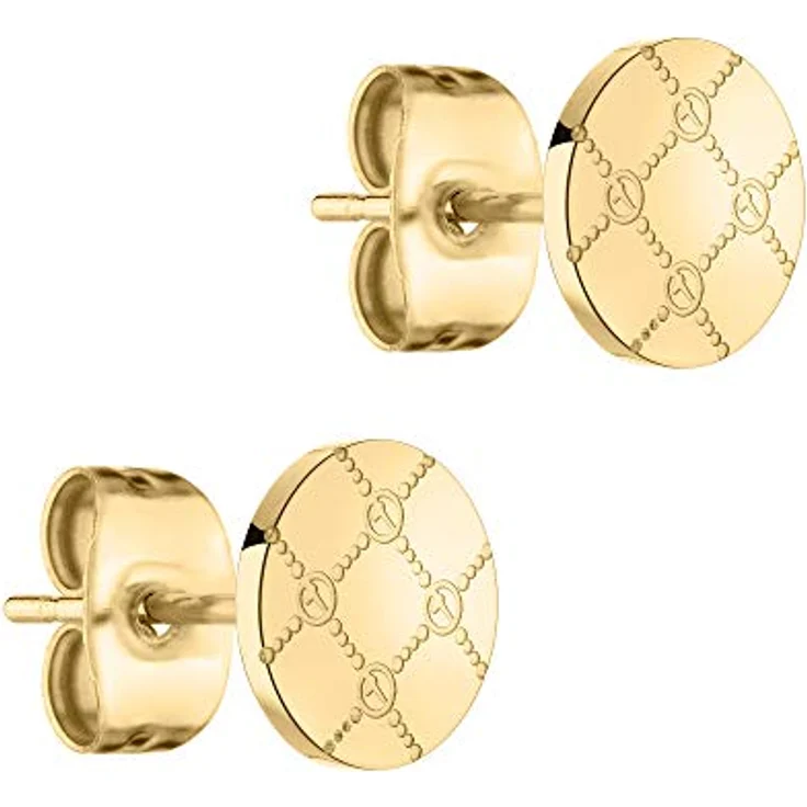 Tamaris TJ-0050-E-07, Damen-Ohrringe aus Edelstahl IP Gold, 0,7 cm, Steckverschluss, in Geschenkverpackung – Bild 1