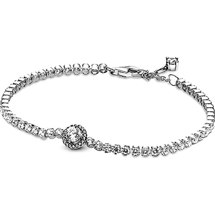 PANDORA Armband Timeless "funkelndes Armband", Sterling-Silber mit Cubic Zirkonia, 20 cm