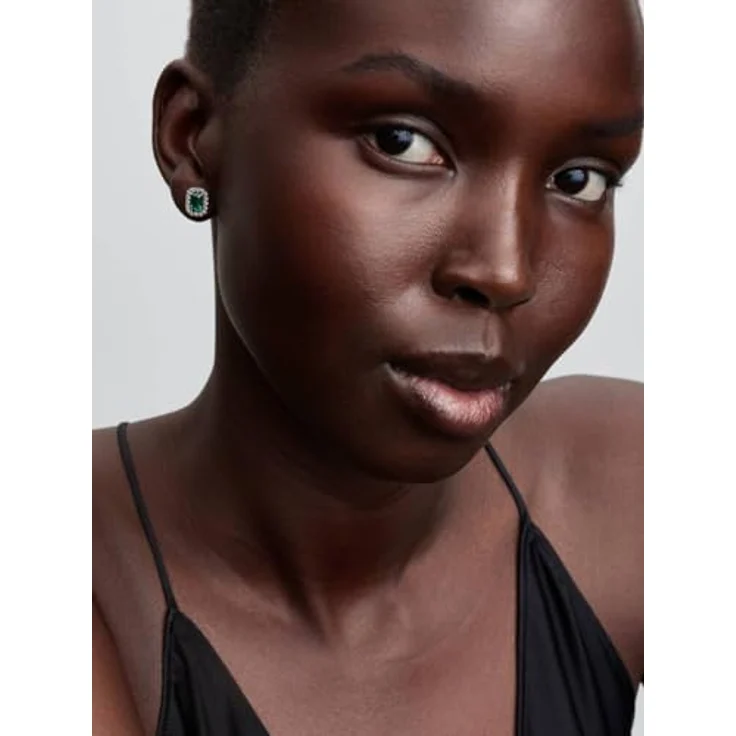 Pandora Ohrstecker Halo Grün, 925 Sterling Silber mit grünem Kristall und Cubic Zirkonia Pavé, klassische Damen Ohrringe – Bild 4