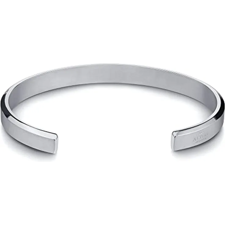 Alton of Sweden Premium Armreif für Männer & Frauen, Handgefertigtes Edelstahl Armband in Silber & Gold, Verstellbare Größe S/M und M/L, Exklusive Geschenkbox