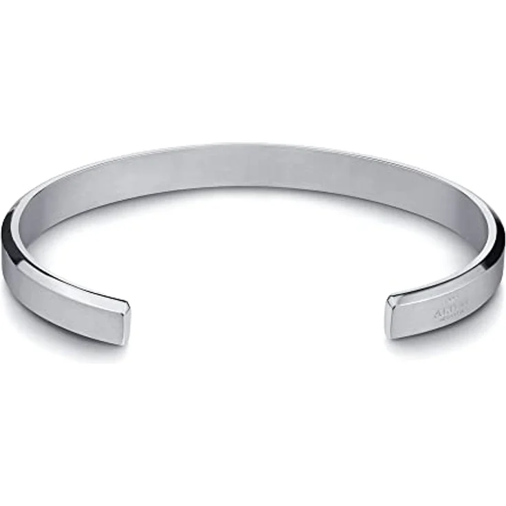 Alton of Sweden Premium Armreif für Männer & Frauen, Handgefertigtes Edelstahl Armband in Silber & Gold, Verstellbare Größe S/M und M/L, Exklusive Geschenkbox – Bild 1