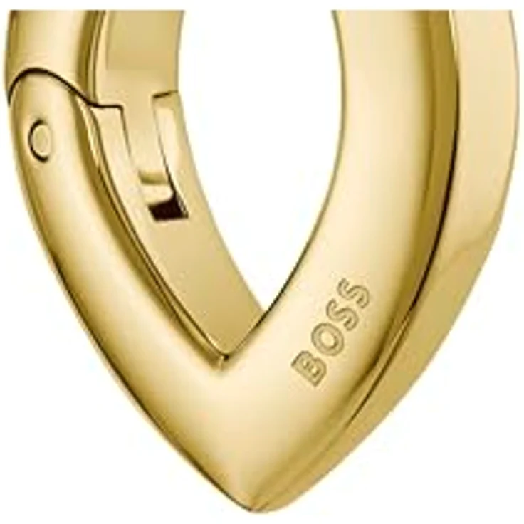 BOSS Jewelry FIORA Damen Ohrringe Hinge aus Edelstahl mit Gelbgold-beschichtung, skulpturales Design, 18,3 mm x 24 mm – Bild 2