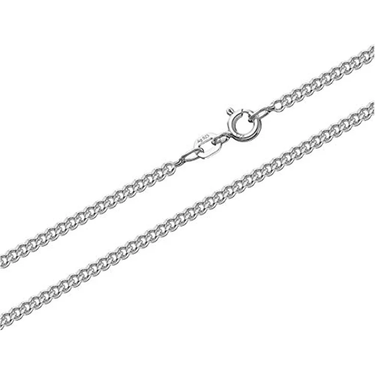 NKlaus Silberkette für Männer, 80 cm, 925 Sterling Silber, klassisches Panzerdesign, 2,10 mm breit, leicht und bequem – Bild 5
