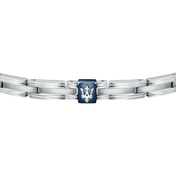Maserati JEWELS Herren Armband JM420ATK03, aus Steel mit PVD-Beschichtung in Blau, 220mm, Clip-Verschluss – Bild 2