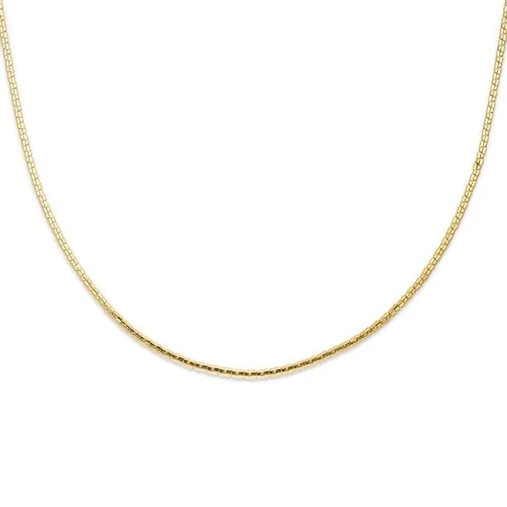 Copenhagen STUDIOS Mini Edgy Necklace, Unisex Halskette in Gold aus poliertem Edelstahl, verstellbare Länge, wasserfest & hautfreundlich