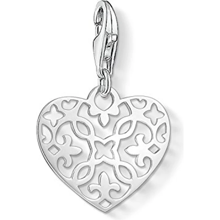 Thomas Sabo Charm-Anhänger Arabesque Herz, 925 Sterling Silber mit Karabinerhaken für Charms und Bettelarmbänder – Bild 1