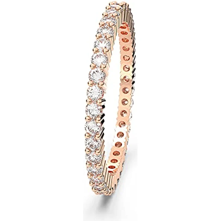 Swarovski Matrix Vittore Ring, Rosé Vergoldeter Damenring mit Strahlenden Swarovski Kristallen, Weiß – Bild 3