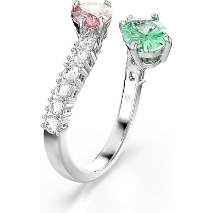 Swarovski x Ariana Grande Offener Ring, Rhodiniert mit Mehrfarbigen Swarovski Zirconia in verschiedenen Schliffen – Bild 2