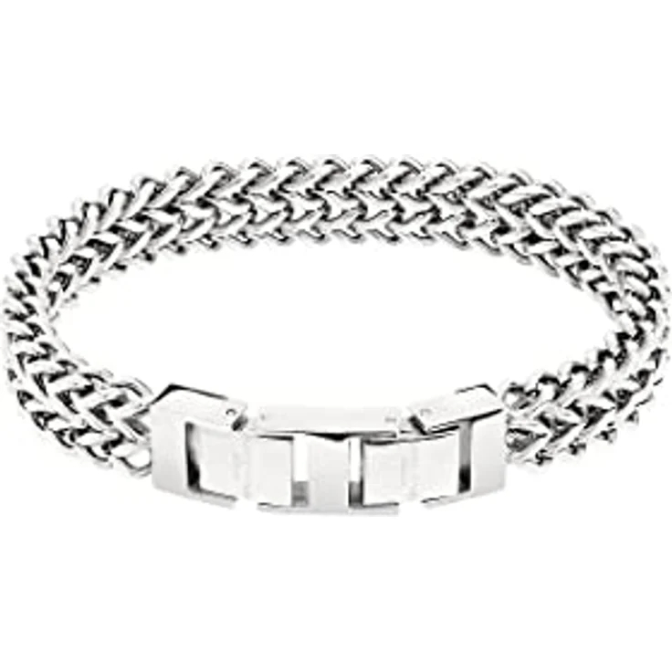 LIEBESKIND Berlin Armband LJ-1000-B-21, Edelstahlarmband mit geflochtener Struktur, Silber, 21 cm Länge – Bild 1