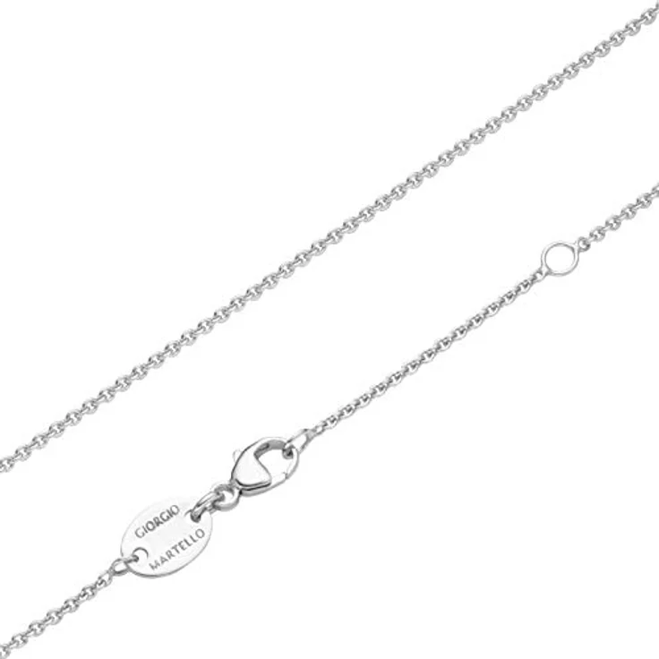 Giorgio Martello Milano Kreuzkette mit Zirkonia, 925 Sterling Silber rhodiniert, 45 cm, verstellbar – Bild 2