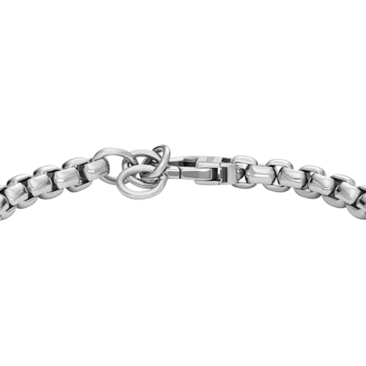 Fossil Knox JF04767040, Herren-Armband aus silbernem Edelstahl mit mattem und glänzendem Finish, Karabinerverschluss – Bild 4