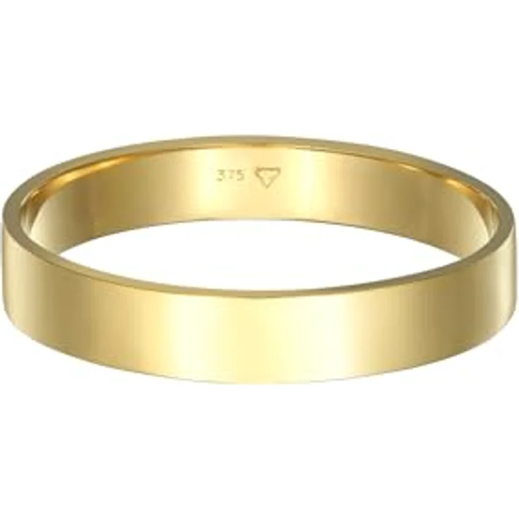 Kuzzoi Herrenring (4 mm) Gold, Handgefertigter Bandring aus 375 Gelbgold, Polierter Ehering / Verlobungsring, Ringgröße 60 – Bild 2