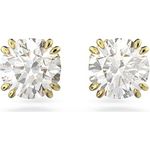 Swarovski Ohrstecker Stilla Round 5642595, vergoldet mit Swarovski-Kristallen, 0,6 cm, gold