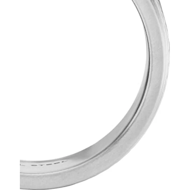 Fossil Herren Edelstahlband Ring, Silber, Größe 8-12, Combo Finish – Bild 5