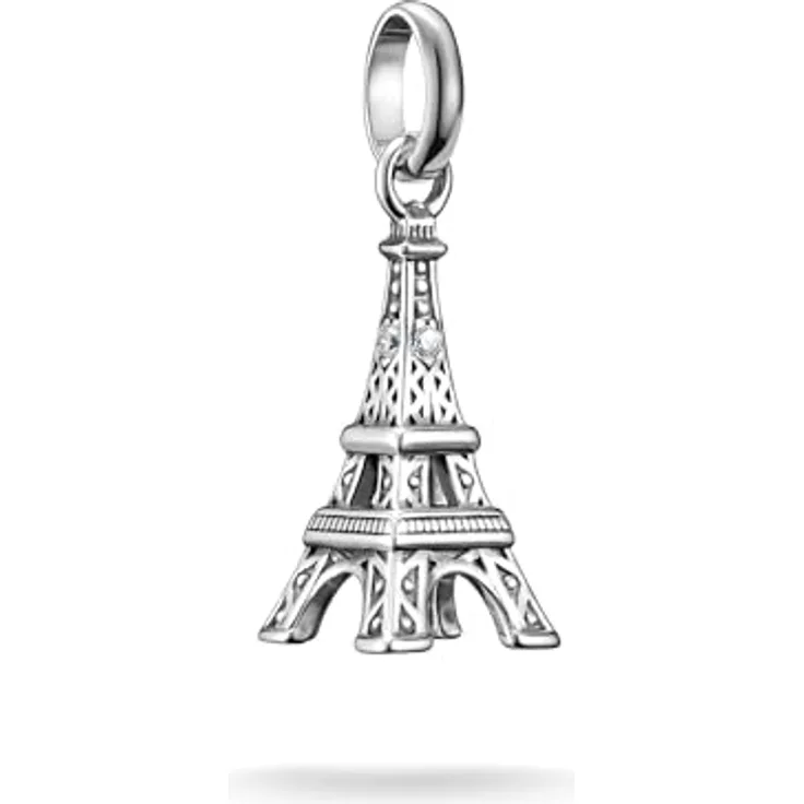 THOMAS SABO Charm-Anhänger Eiffelturm Connect, aus recyceltem 925er Silber mit Karabinerhaken