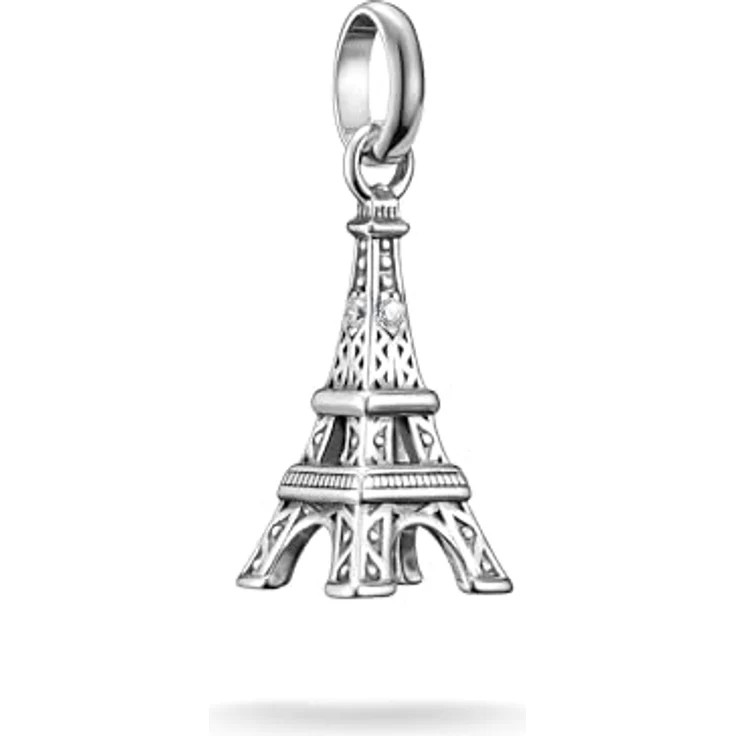 THOMAS SABO Charm-Anhänger Eiffelturm Connect, aus recyceltem 925er Silber mit Karabinerhaken – Bild 1