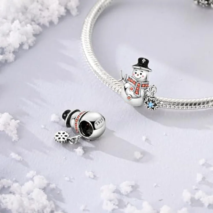 Pandach Damen Charm Anhänger, 925 Sterling Silber mit Zirkonia-Steinen, kompatibel mit europäischen Armbändern und Halsketten – Bild 2