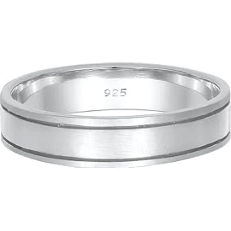 Elli PREMIUM Ring Damen Band Paar Hochzeit, 925 Sterling Silber, handgefertigt mit Geschenk-Schmuckschachtel – Bild 2