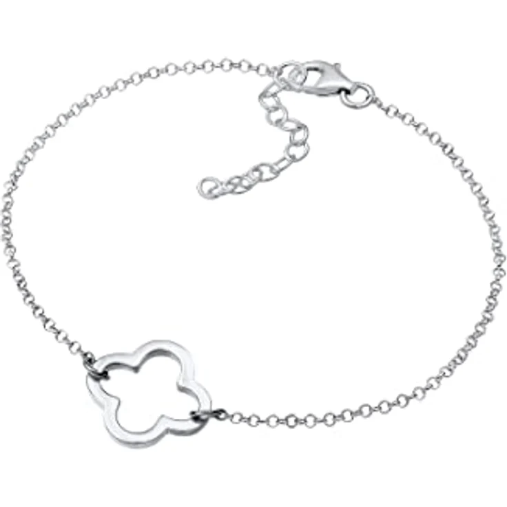 Elli Armband Kleeblatt Glücksbringer, 925 Silber, zierliches Design für Damen – Bild 2