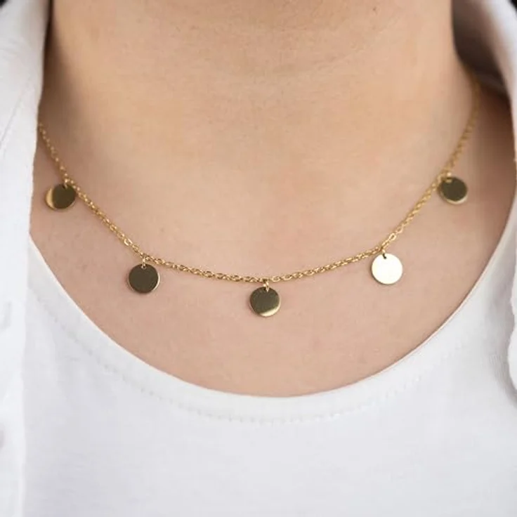 Engelsrufer Grußkarte Happy Soul mit Halskette Edelstahl Gold, 5 Plättchenanhänger, Geschenk für positive Seelen, stilvolles Design – Bild 2