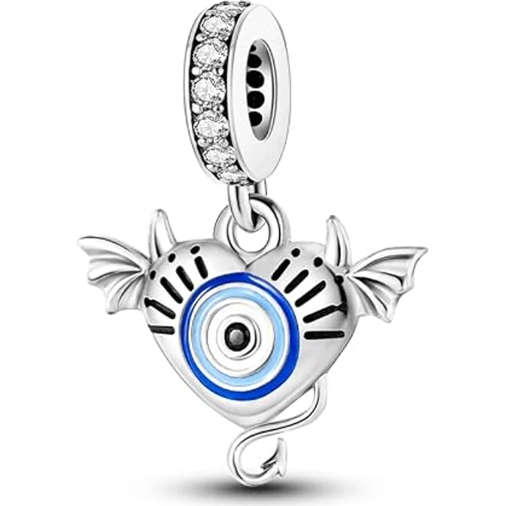 TINSLO Charm Anhänger Damen 925 Sterling Silber mit Zirkonia-Steinen, kompatibel mit Pandora Armbändern und Halsketten – Bild 1