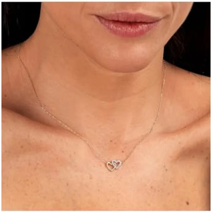 FAVS Damen-Halskette 375er Gelbgold und Weißgold mit 15 Zirkonia, One Size, 89149037 – Bild 2