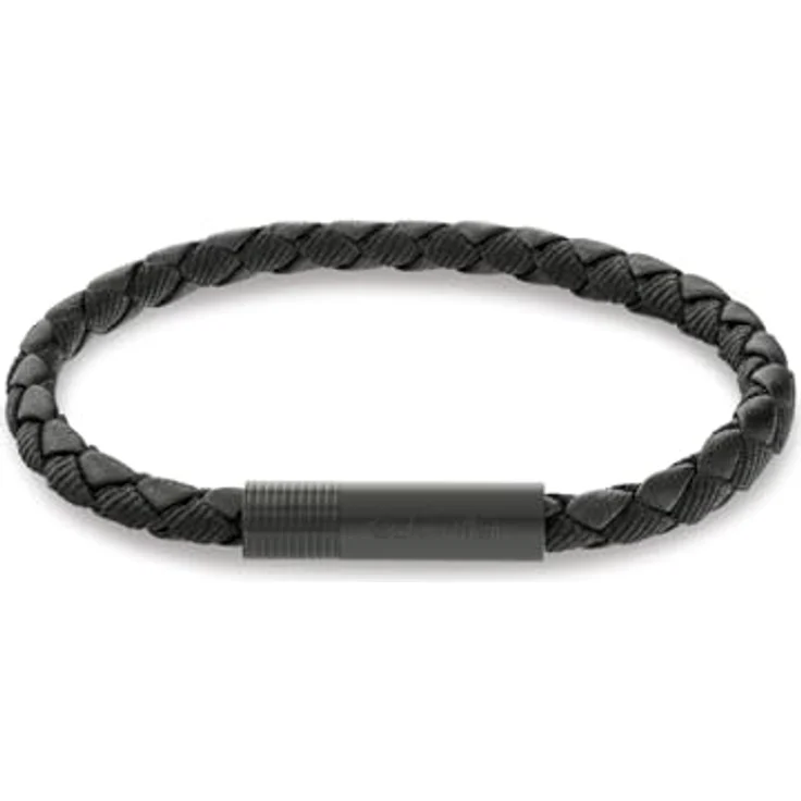 Calvin Klein VELOCITY Armband für Herren, geflochtenes schwarzes Leder mit verstellbarem Magnetverschluss - 35100025 – Bild 1