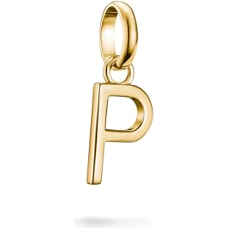 Thomas Sabo Charm Club Connect Charm-Anhänger Buchstabe P, 18k Vergoldung, recyceltes 925 Silber, flexibles Tragesystem – Bild 1