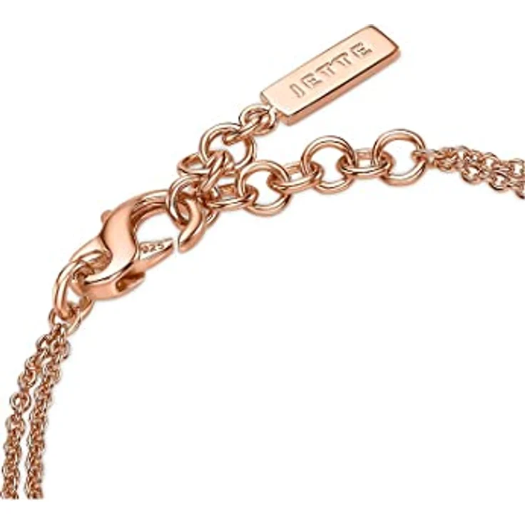 JETTE Damen-Armband 925er Silber, 30 Zirkonia, Roségold, One Size, 17 cm + 3 cm Verlängerung – Bild 2