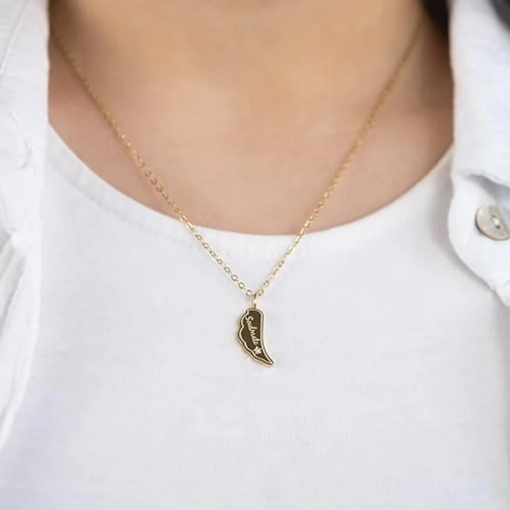 Engelsrufer Grußkarte Soulmate, Halskette Edelstahl Gold mit Engelsflügel & Zirkonia, emotionales Geschenk für beste Freundin oder Partnerin – Bild 2