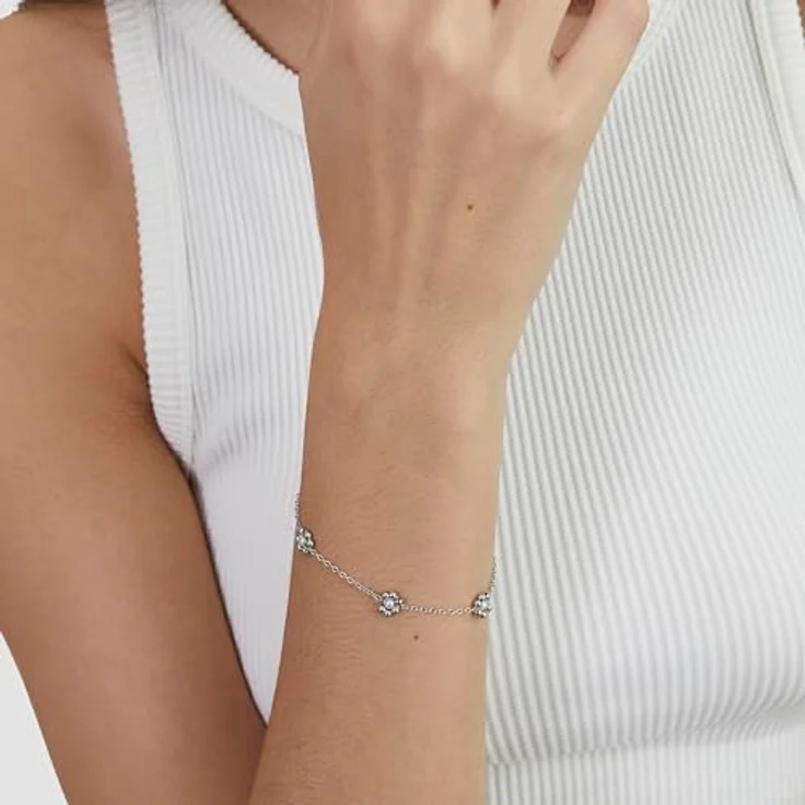 s.Oliver Bracelet - Elegantes Armband aus poliertem Edelstahl, silber, Rolokette verstellbar bis 21 cm, wasserfest & hautfreundlich – Bild 2