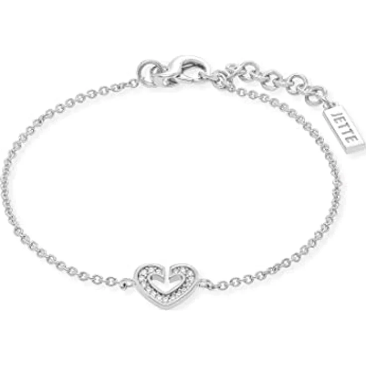 JETTE Damen-Armband 925er Silber, 17 Zirkonia, One Size, Länge 17 cm, Geschenkbox – Bild 1