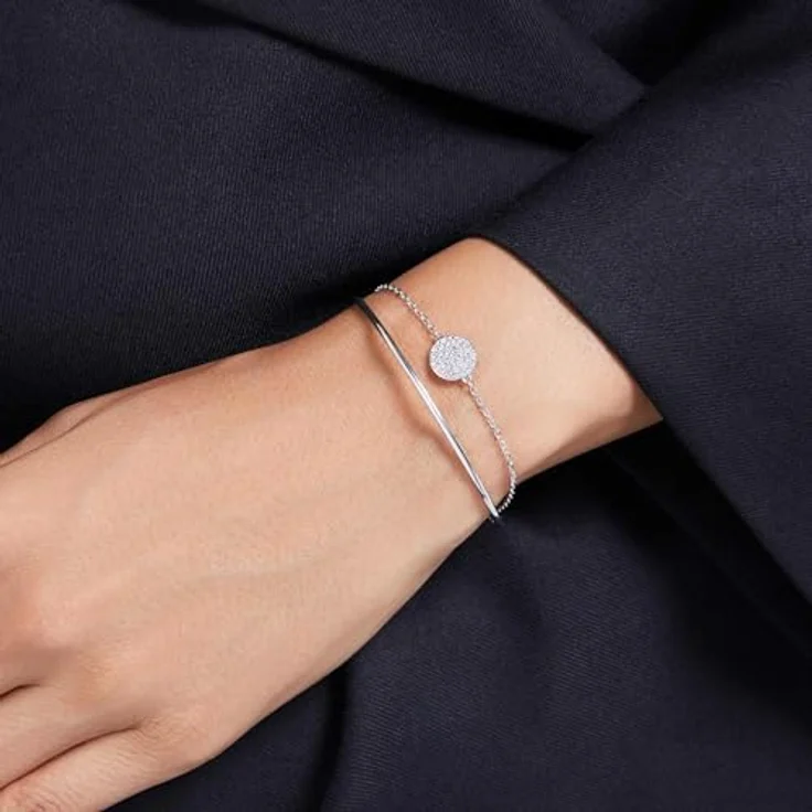 Swarovski Sublima Armband, Rhodiniertes Damenarmband mit klaren Swarovski Kristallen im Schnee-Pavé Design – Bild 5