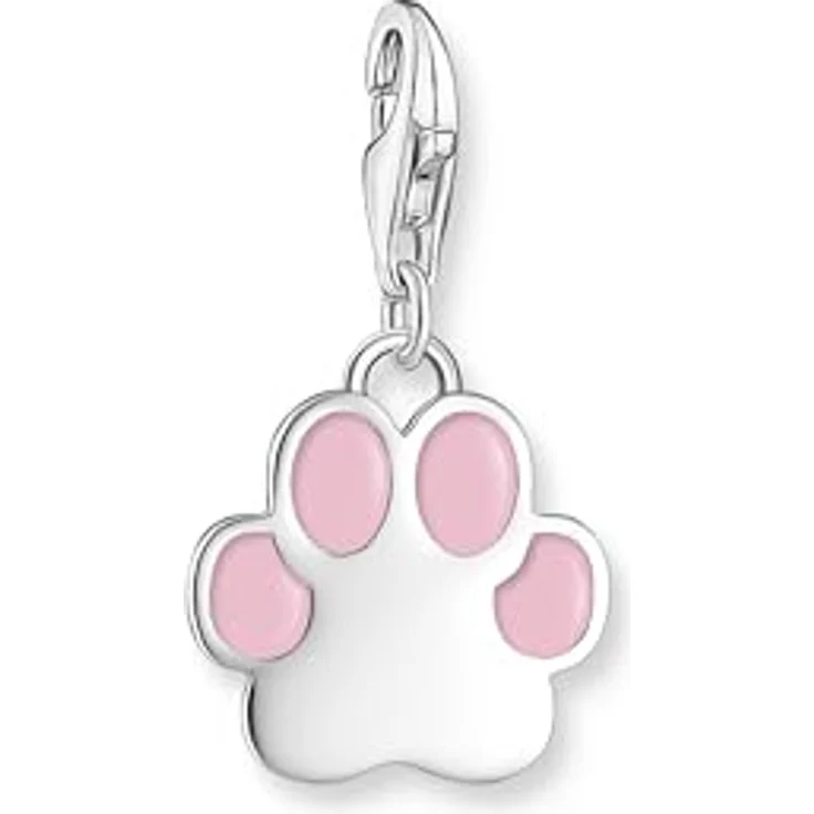 Thomas Sabo Charm Club Original Charm-Anhänger Pfote, aus recyceltem 925 Silber mit Karabinerverschluss, für Armbänder und Ketten, vielseitige Kombinationsmöglichkeiten – Bild 1